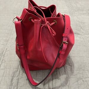 Louis Vuitton Red Epi Noe Bucket Bag